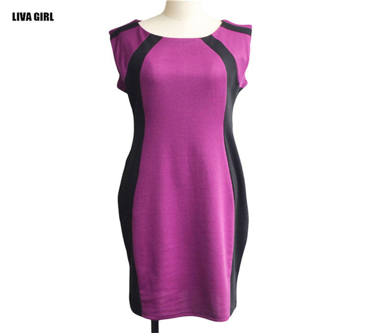 Casual Sleeveless O-neck Women Pencil Dress