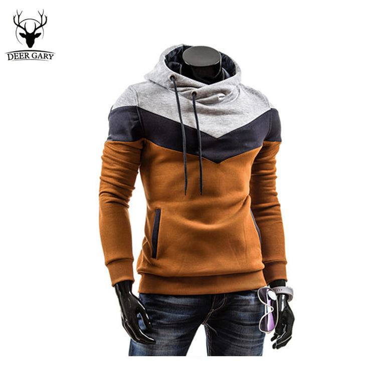 Leisure Suit Casual Slim Patchwork Hoodie Jacket