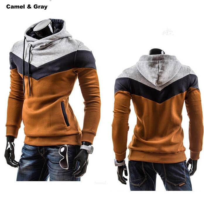 Leisure Suit Casual Slim Patchwork Hoodie Jacket