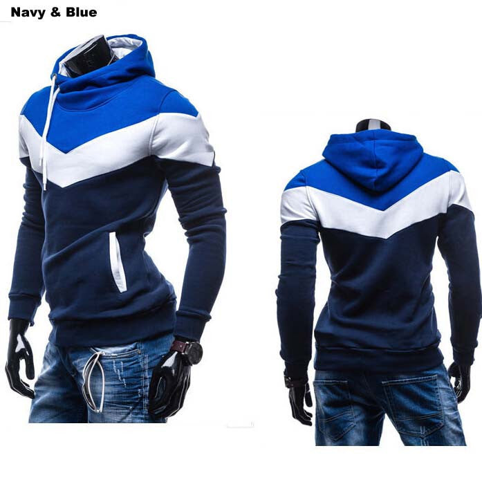 Leisure Suit Casual Slim Patchwork Hoodie Jacket