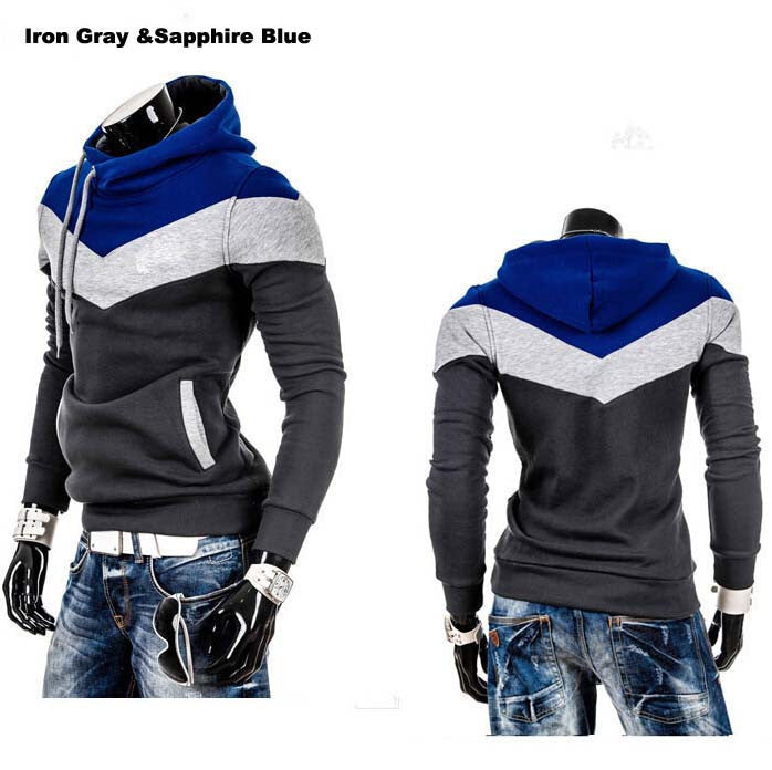 Leisure Suit Casual Slim Patchwork Hoodie Jacket