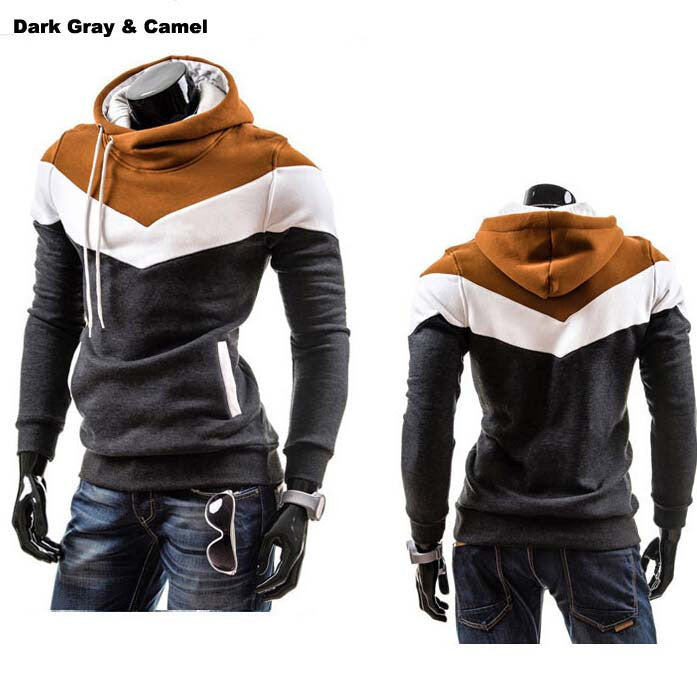 Leisure Suit Casual Slim Patchwork Hoodie Jacket