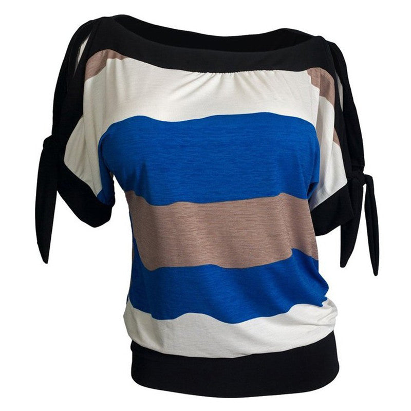 Bat wing Sleeve Tops O-neck Female Tshirt