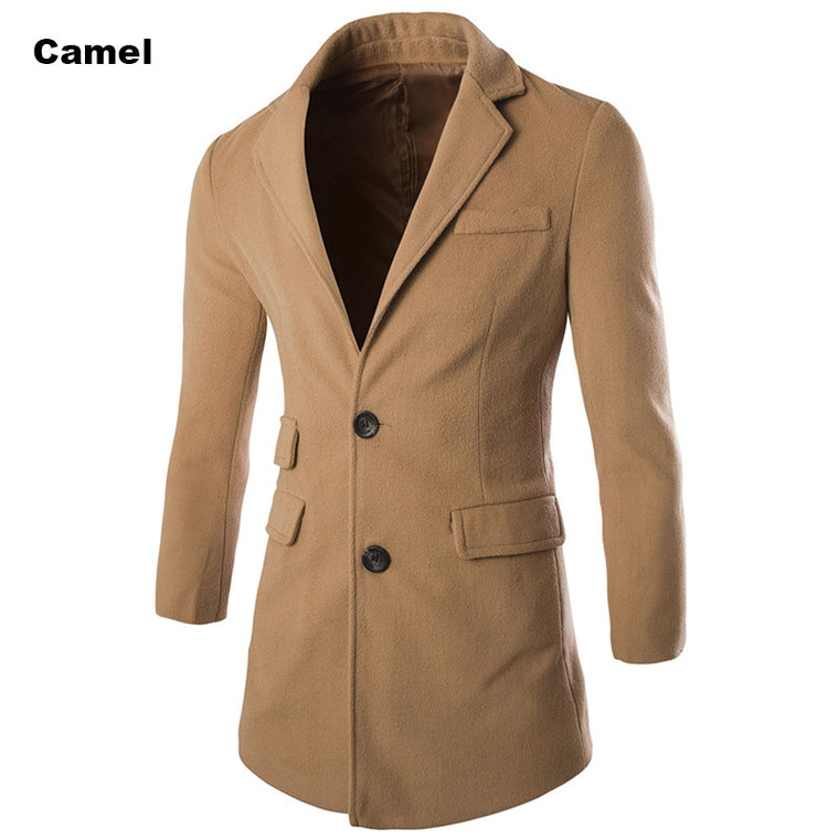 Winter Spring High Quality Fashion Woolen Men Coat