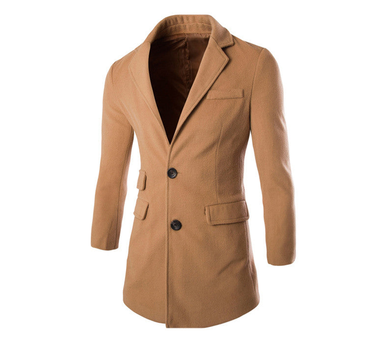 Winter Spring High Quality Fashion Woolen Men Coat