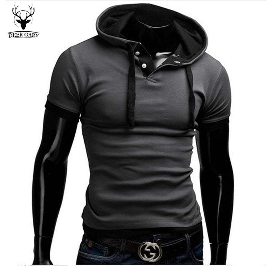Tops Tees Hooded Short Sleeve T Shirt