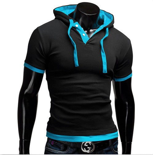 Tops Tees Hooded Short Sleeve T Shirt