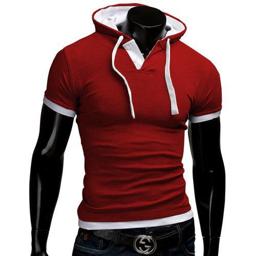 Tops Tees Hooded Short Sleeve T Shirt