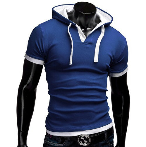 Tops Tees Hooded Short Sleeve T Shirt