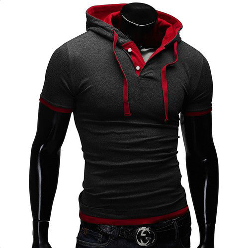 Tops Tees Hooded Short Sleeve T Shirt