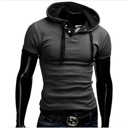 Tops Tees Hooded Short Sleeve T Shirt