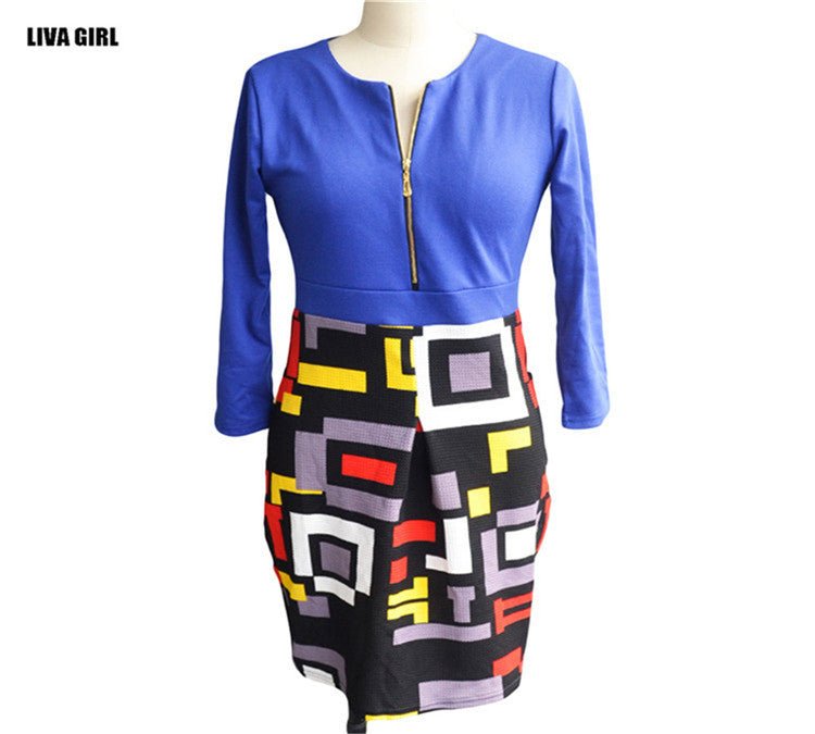 Casual Sheath Patchwork Mini Pencil Dress