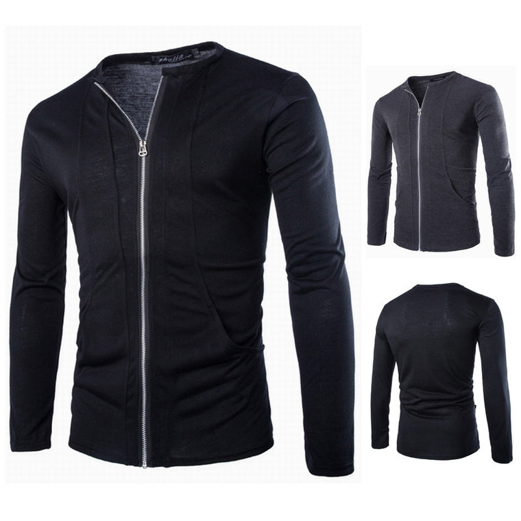High Quality Slim Fit Stand Collar Classic Hoodies