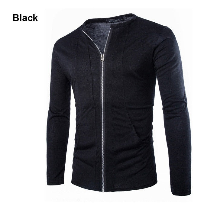 High Quality Slim Fit Stand Collar Classic Hoodies