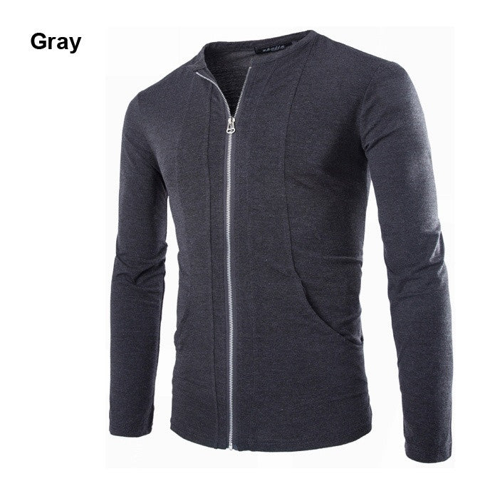 High Quality Slim Fit Stand Collar Classic Hoodies
