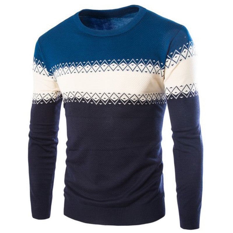 High Quality Men Spell Color Warm Sweater