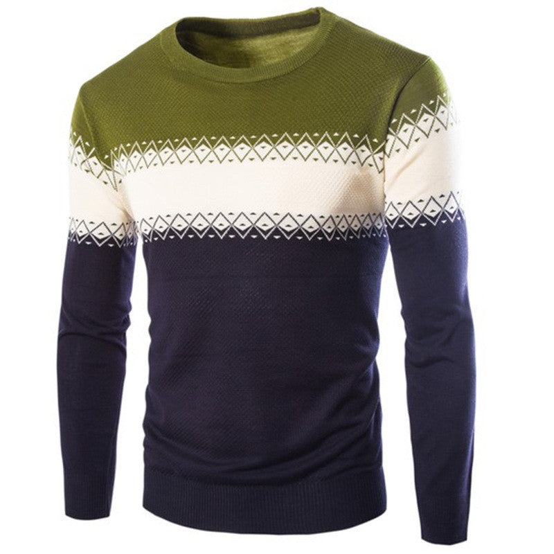 High Quality Men Spell Color Warm Sweater