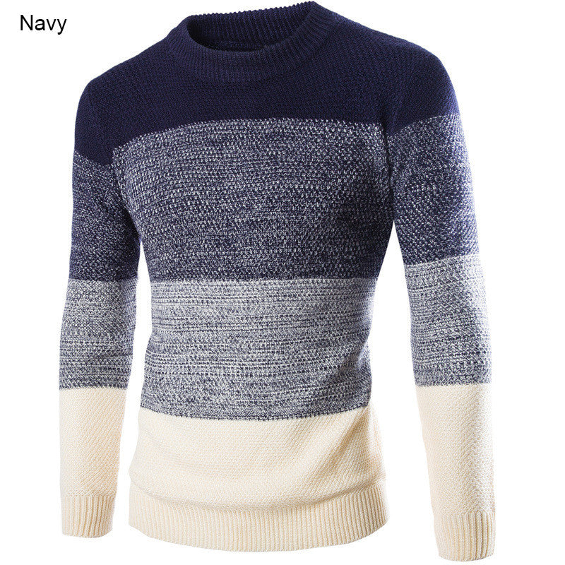 O-Neck Slim Pullover Knit Sweater