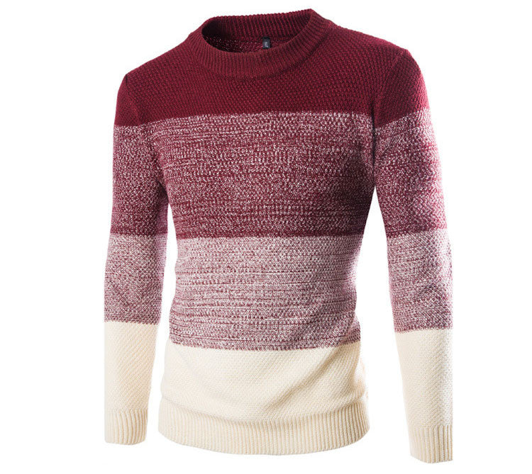 O-Neck Slim Pullover Knit Sweater