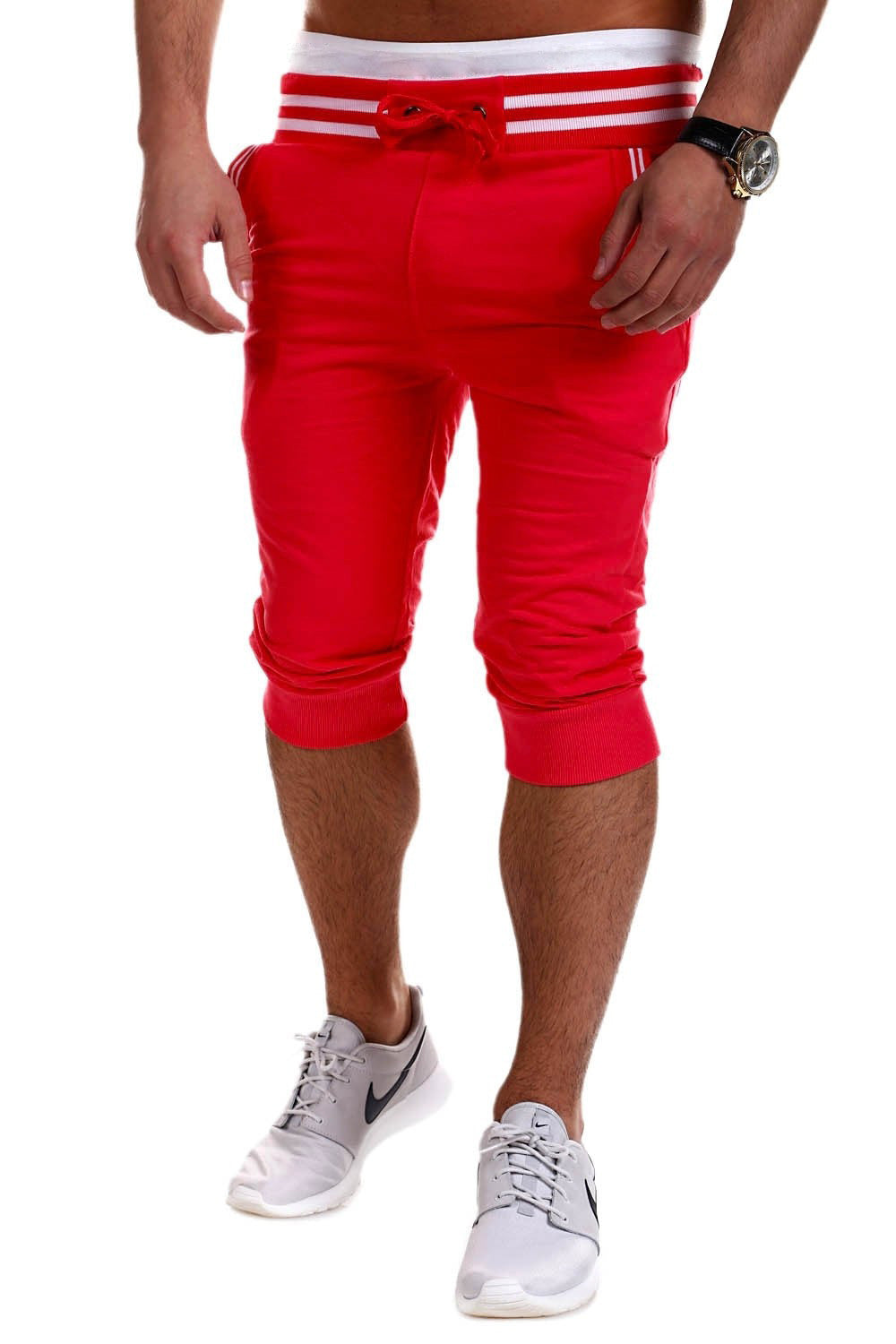 Calf-Length Slim Leisure Cotton Men Shorts