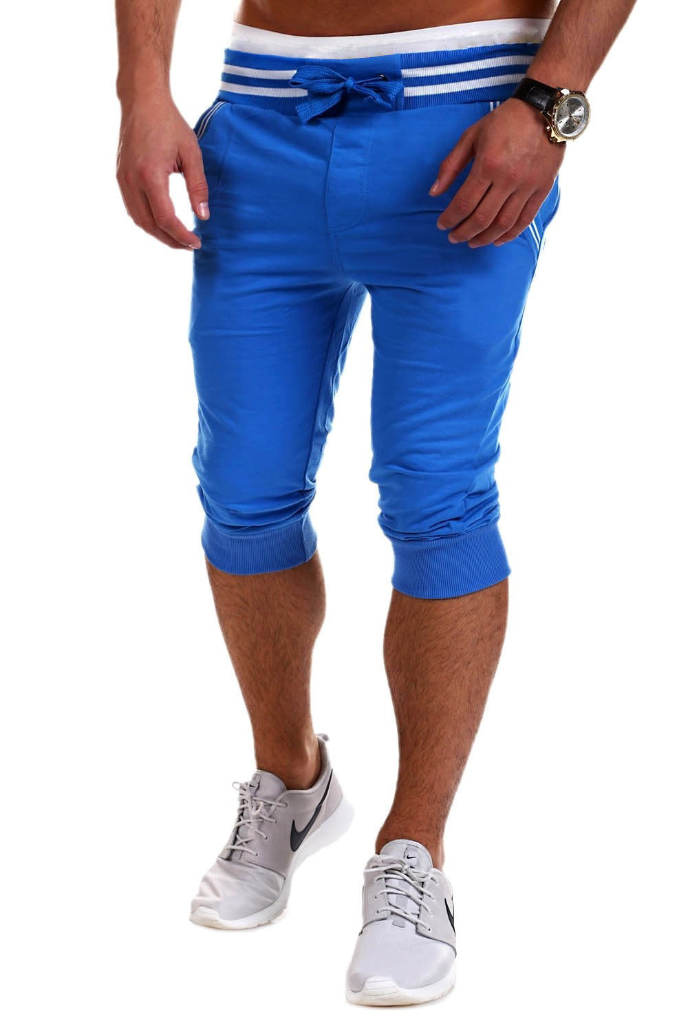 Calf-Length Slim Leisure Cotton Men Shorts
