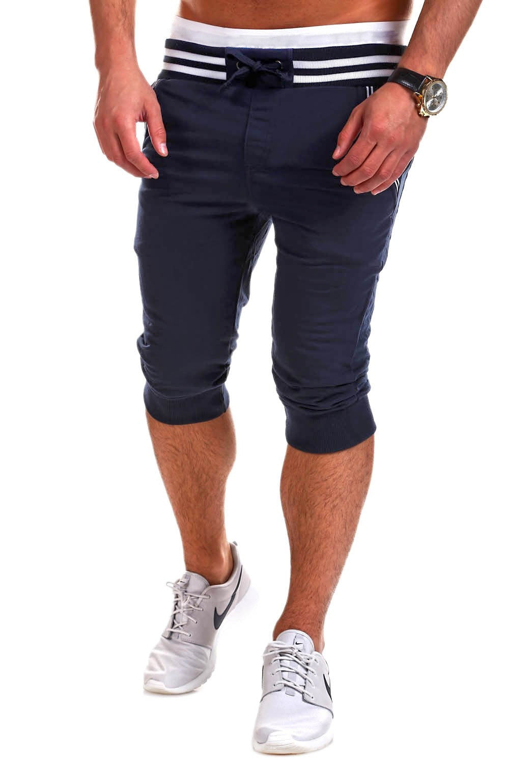 Calf-Length Slim Leisure Cotton Men Shorts