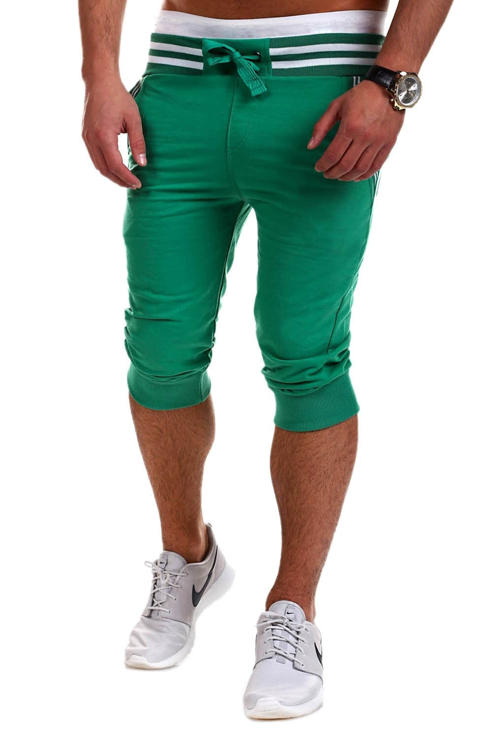 Calf-Length Slim Leisure Cotton Men Shorts