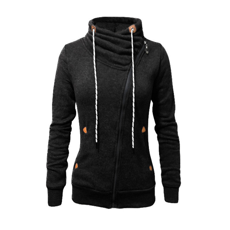 Zipper-up Hoodies Women Sweatshirts