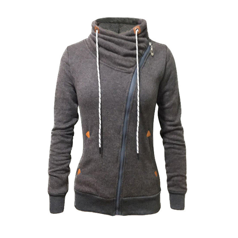 Zipper-up Hoodies Women Sweatshirts