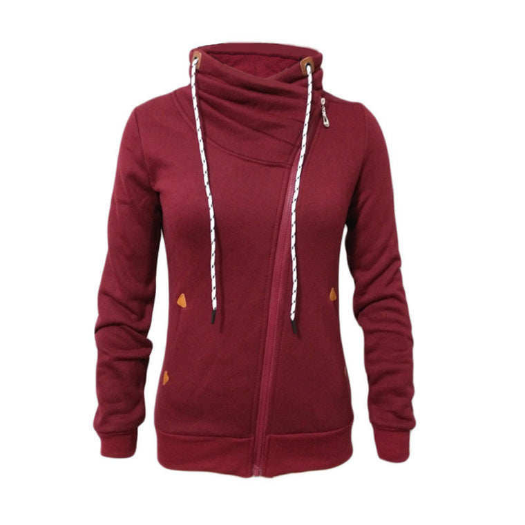 Zipper-up Hoodies Women Sweatshirts