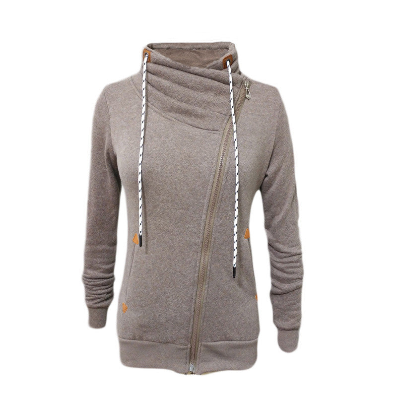 Zipper-up Hoodies Women Sweatshirts