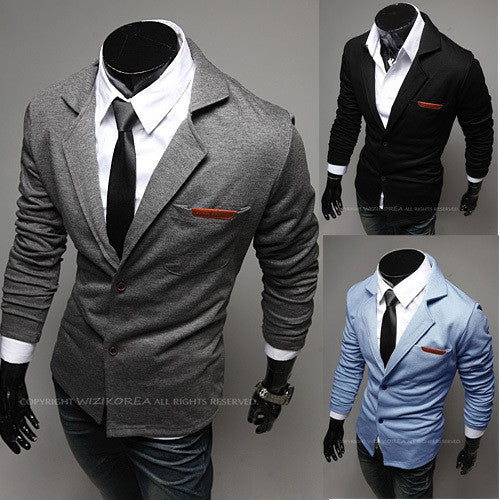 Casual Slim Stylish Two-Button Blazer Coat Jackets