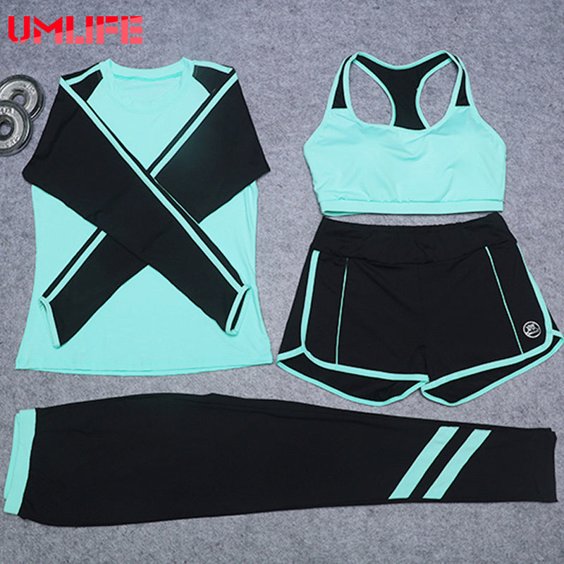 Women Yoga Clothes 4 Piece Set