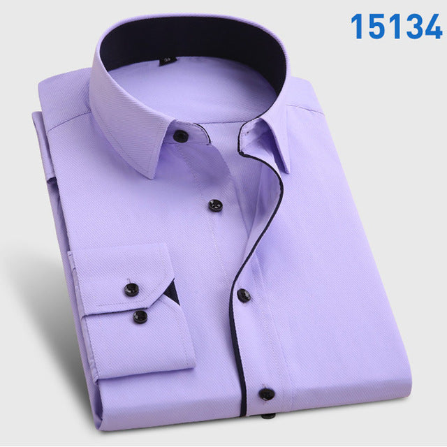 Men's Fashion Casual Long Sleeve Formal Shirt