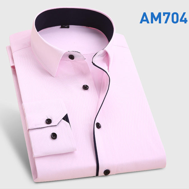 Men's Fashion Casual Long Sleeve Formal Shirt