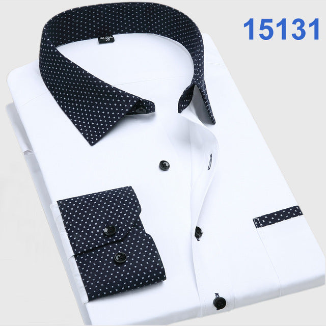 Men's Fashion Casual Long Sleeve Formal Shirt