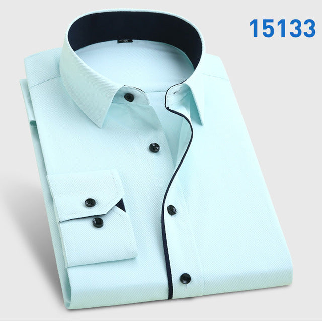 Men's Fashion Casual Long Sleeve Formal Shirt