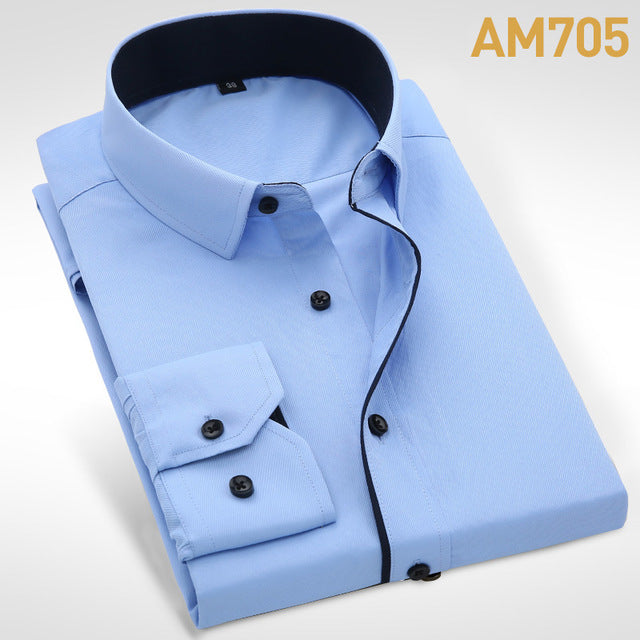 Men's Fashion Casual Long Sleeve Formal Shirt
