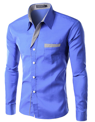 Casual Slim Camisa Masculina Long Sleeve Shirts