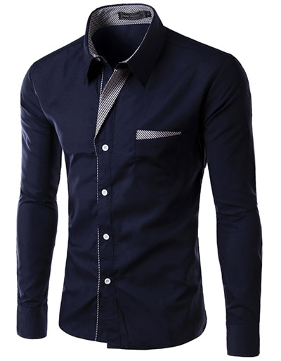 Casual Slim Camisa Masculina Long Sleeve Shirts