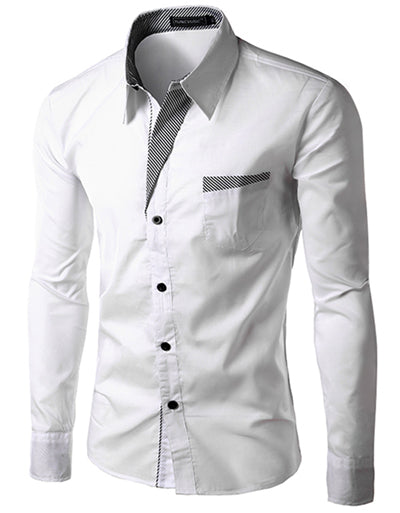 Casual Slim Camisa Masculina Long Sleeve Shirts