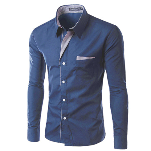 Casual Slim Camisa Masculina Long Sleeve Shirts