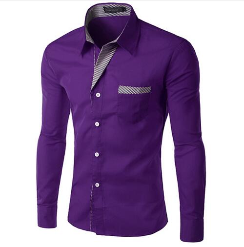 Casual Slim Camisa Masculina Long Sleeve Shirts
