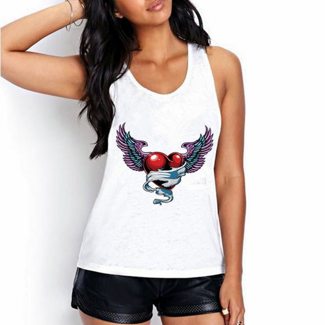 Cat print Women Sleeveless Tank Tops