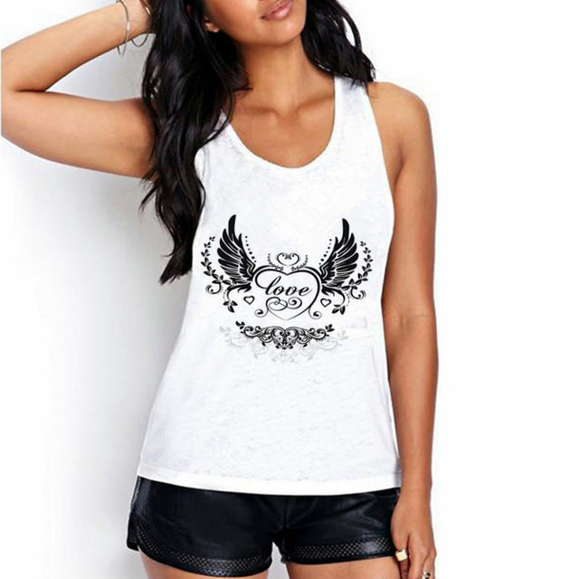 Cat print Women Sleeveless Tank Tops