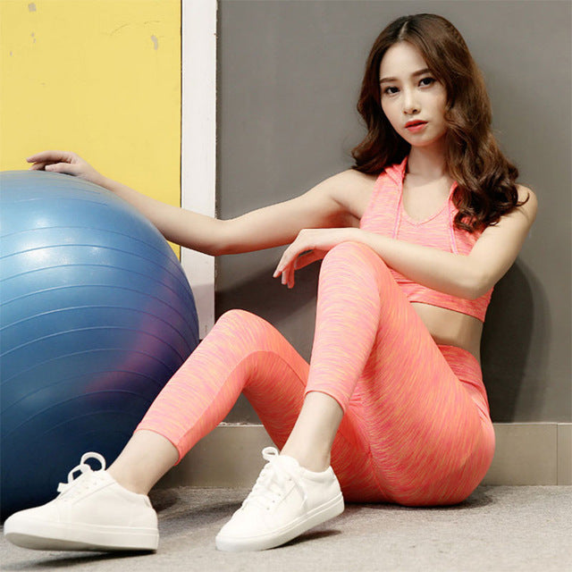 2 PCS Women Yoga Pants Set