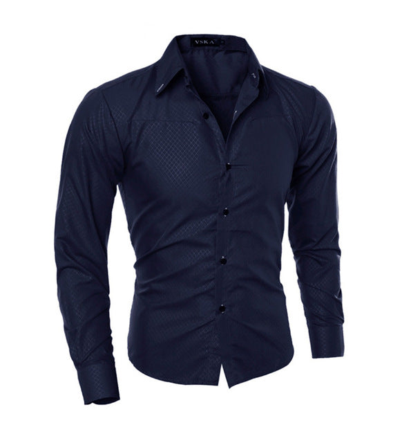 Men Long Sleeve Tuxedo Men Shirt