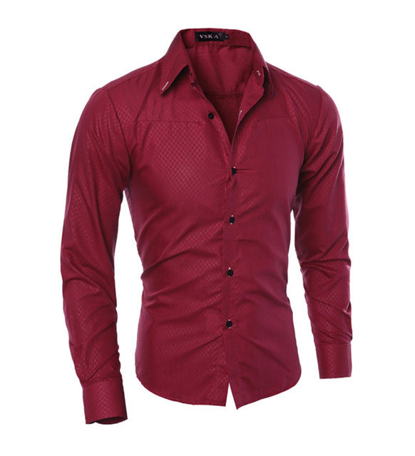 Men Long Sleeve Tuxedo Men Shirt