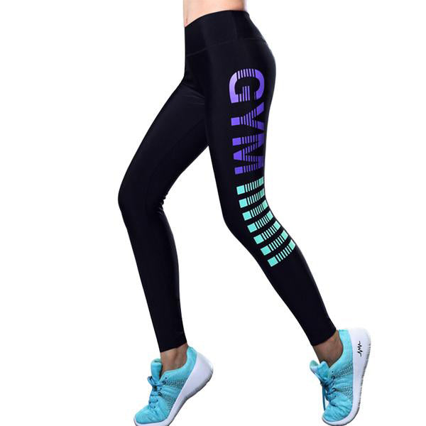 Letter Printed Fitness Yoga Pants