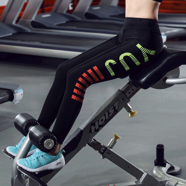 Letter Printed Fitness Yoga Pants